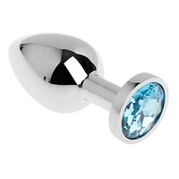 WENWING Stainless Steel Metal Crystal Round Smooth Amal Plug for Couples Shower Enema Six Toys Small Size