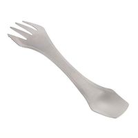 Jazmy Camping Trip Picnic Fork 3 In 1 Titanium Fork Spoon Ultra-Light High Hardness Environmental Spork Cutlery Utensil Combo Tableware