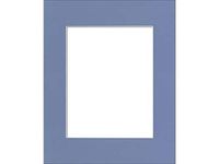 PA Framing, Photo Mat Board, 12 x 16 inches Frame for 8 x 12 inches Photo Art Size - White Core/Brittany Blue