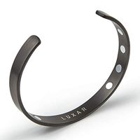 Men's Titanium Magnetic Therapy Bracelet | Sophisticated Bangle for Arthritis, Tendonitis, Tennis/Golf Elbow, Carpal Tunnel Syndrome and Physical Pain Relief (Gunmetal Gray | Large)