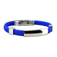 POWER IONICS New Titanium Ionic Magnetic Bracelet Band 2000ion/cm3,Adjustable,Fit for Size 6"-8" 5 Colors (Blue)