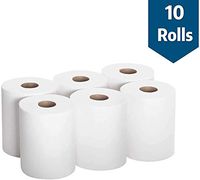 SUDUSUDO Paper Toilet Roll Paper Soft Absorbent Tissues Paper,Solid Roll Paper Hollow Roll Paper, Pulp Toilet Paper Bath Tissues Paper Towels Tissue,White (10pcs)