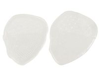 uxcell Silicone Gel Clear Footware Half Front Back Pads Insoles Pair Stripe Pattern