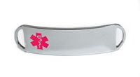 Custom Engraved Medical ID Alert Plate with Embossed Emblem. D-Style, Premium Series.