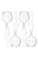 Exquisite Pack of 24 Heavy Duty Disposable Plastic Serving Forks The Serving Utensils are 8.5" inches Long & 2.2" Inches Wide with a Classic Clear Look that is Perfect for Any Occasion