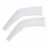 Compression Arm Sleeve for Men Women Youth - UV Sun Protection Sleeves Cooling Extreme Soft Skin Touch Feeling Dufont Tactel Fabric - for Running in Summer 1 Pair - White-S