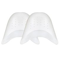 VORCOOL 1 Pair Silica Gel Ballet Pointe Dance Shoe Toe Pads High Heels Toe Cap Protector with Breathable Holes (White)