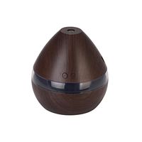 300ml Mini Air Aroma Essential Oil Diffuser LED Ultrasonic Humidifier Changing for Home, Yoga, Office, Spa, Bedroom (Brown)