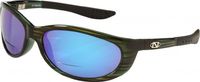 Ono's Llano Polarized Bi-Focal Sunglasses in Black with Mirrored Blue Lens