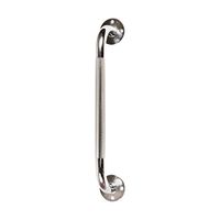 HealthSmart 16" Textured Steel Grab Bar for Bath and Shower, Safety Hand Rail, Support - Handicap, Elderly, Injury, Senior Assist, Rust Resistance, Chrome
