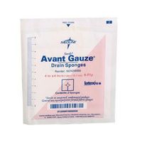 T-Drain Sponges 4" x 4", 6-ply, Sterile 2's, Latex Free - 25 Each / Box