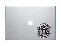 Celtic Stone #1 - Wandsworth Shield Style Celt Ornament - 5" Black Vinyl Decal Sticker Car Macbook Laptop