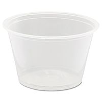 DART Conex Complements Plastic Portion/Medicine Cups, 4 Oz, Clear, 125 Cups Per Bag, Carton of 20 Bags