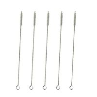 Drinking Staw Brush,Sikye Straw Cleaner - Long Cleaning Brush for Drinking Pipe (Pack of 1,3,5,10) (Silver (5Pack))