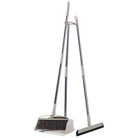 Liitrton Professional Broom and Dustpan Set Upright Push Brooms for Home Office Industry Lobby Floor Sweeping