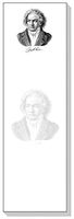 Ars Antigua Slim Writing Blocs (Notepads) Beethoven Portrait 1818 Two Blocs of 50 Sheets Each - Total of 100 Printed Sheets