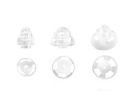 Jungle Care Hearing Aid Ear Piece Open Domes Set 6mm/9mm/12mm (3 Pairs) Comfortable PSAP (Personal Sound Amplifiers Product) Ear Tips Invisible, Perfect for Open Air (Open fit), Except for RIC