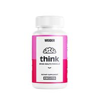 (New) Weider Think - Brain Health Formula - Promotes Focus, Energy & Mental Alertness -Caffeine, GABA, Gingko Biloba - 1 Month Supply, 60Count