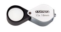 Opticron Folding Metal Loupe Magnifier 15x 18mm (0.7")