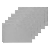 Noble Microfiber Cleaning Cloths – Perfect for Cleaning Eyeglasses, Camera Lenses, iPad, Tablets, Phones, iPhone, Android Phones, and Other Delicate Surfaces (Grey, 12" x 12" - Pack of 6)