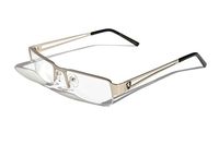 Premium Khan Metal Rectangular Reading Glasses (Silver, 2.5 x)