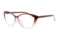 Ladies Cateye Glasses Frames Progressive Multi Focus Clear Lens Computer Reading Glasses-5865(brown, up 0.5 down 2.00)