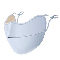 Emptystar 2PCS Washable Recyclable Face Cover 2-ply Washable Dustproof Anti-Fog Face Cover Anti Pollution Breathable Filter Protective Face Cover