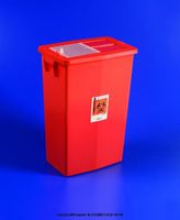 SharpSafety Large Volume Sharps Containers [Capacity 18 gal Color Red Configuration Sliding Lid ] CS/5