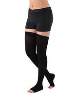 Absolute Support Thigh High Compression Stockings Silicone Border, Black – 3XL