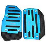 Automatic car new fashion aluminum alloy non - slip sports car pedal foot brake pad(Blue)