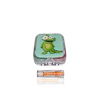 DMV Ultra Hard Contact Lens Remover and Cute Animal Cartoon Travel Case with Accessories Bundle (Crocodile)
