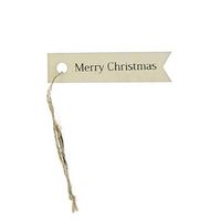 HomArt Gift Wood Hangtag - Box of 12 (Merry Christmas)