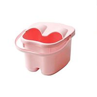 Foot Tub Thickening Portable Baby Footbath Foot Massage Foot Relief Fatigue Family @Fan,Pink,L