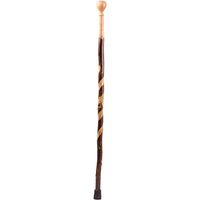 Handcrafted Wood Walking Cane - Made in the USA by Brazos - Twisted Sweet Gum Turned Knob - 37 Inches