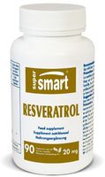 Supersmart - Resveratrol 20 mg - Powerful Antioxidant Found in Red Grapes | Non-GMO - 90 Vegetarian Capsules
