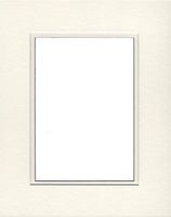 16x20 Double Acid Free White Core Picture Mats Cut for 12x16 Pictures in Cream and Cream