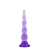 Oolong Purple Six Pul-ling Be-ads Wearable Ȁmâl Plúg for Men for Women