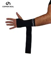 COPPER HEAL Long WRIST SLEEVE with Adjustable Bandage - Suitable for Both Right & Left Hands Strap Short Sleeves Wraps Medical Recovery Pain Relief