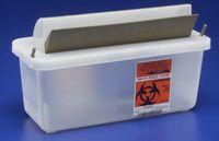 Covidien 85022800 Multi-purpose Sharps Container In-room 1-piece 6.25h X 10.75w X 4.75d Inch 2 Quart Translucent Base Horizontal Entry Lid 85021 Box Of 1