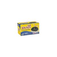 Trash Bags, Drawstring, Tall Kitchen Garbage Bags, 13 Gal, Black, 40 Count
