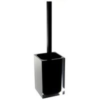 Gedy RA33-14 Rainbow Stylish Square Toilet Brush Holder, Black