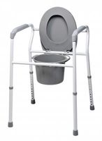 Lumex Platinum Collection 3-in-1 Steel Commode, 4EA/CS