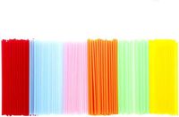 Tasty 7500 Ct 8" Assorted Color Sharp Piercing End, Disposable Drinking Straws
