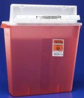 MCK85412800 - Multi-Purpose Sharps Container SharpStar in-Room 1-Piece 18.5H X 16.5W X 6D Inch Translucent Red Base Horizontal Entry Lid