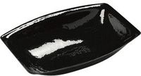 Black Oval Acrylic Pebbled Finish 15 Quart Bowl 15 1/4 x 21 7/8 inch - 4 per case