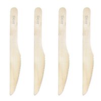 Dress My Cupcake Natural Wood Candy 500-Pack Buffet Knives DIY Kit, Enjoy, Silver