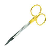 Bdeals Iris Scissors Curved Tip Gold 4.5" Stainless Steel