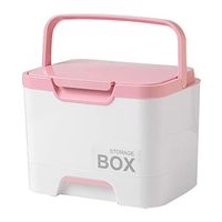 Medicine box Multi-Layer First Aid Kit Medicine Storage Box Family Portable FANJIANI (Color : Pink)