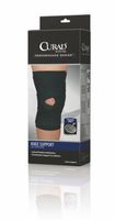 Medline ORT23250R2XLH Curad J-Buttress Knee Supports, XX-Large, Black
