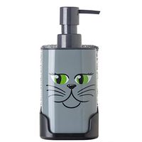 Vigar Felix Soap Dispenser Sink Caddy Set, Includes Cat-themed Soap Dispenser, Sponge and Storage Tray